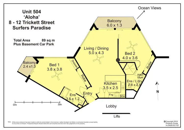 Floorplan of Homely apartment listing, 504/8-12 Trickett Street, Surfers Paradise QLD 4217