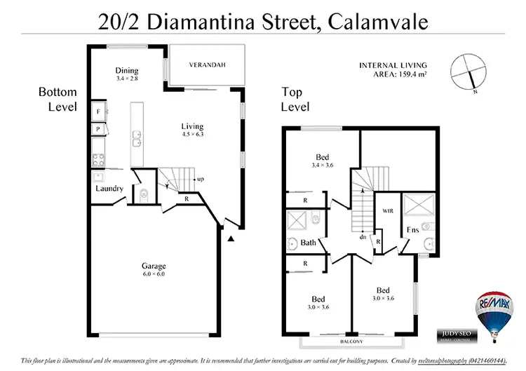 Floorplan of Homely townhouse listing, 20/2 Diamantina St, Calamvale QLD 4116