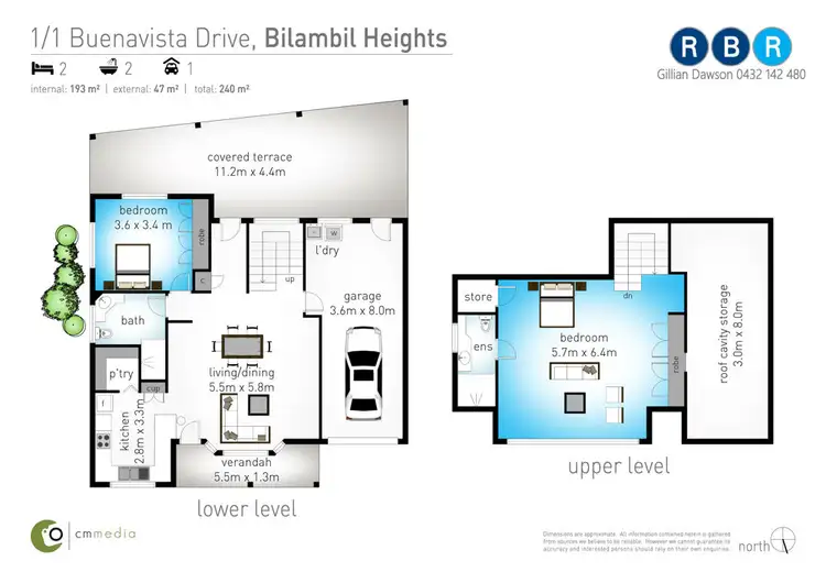 Floorplan of Homely semi-detached listing, 1/1 Buenavista Drive, Bilambil Heights NSW 2486