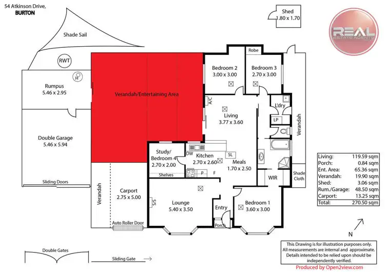 Floorplan of Homely house listing, 54 Atkinson Drive, Burton SA 5110