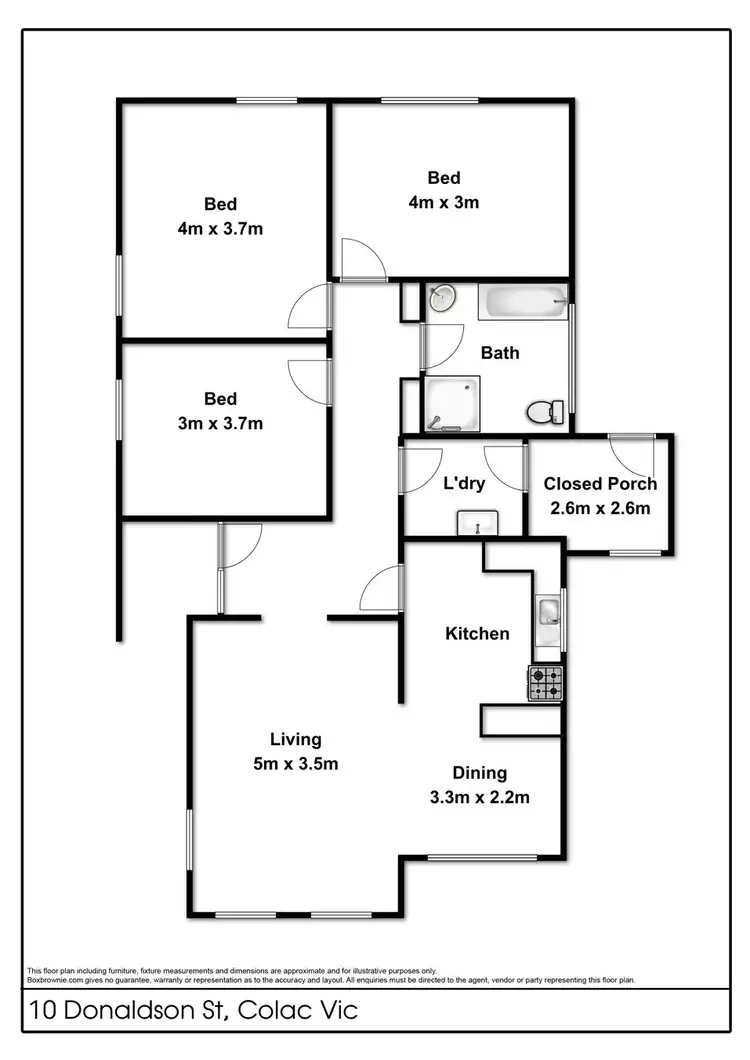 Floorplan of Homely house listing, 10 Donaldson Street, Colac VIC 3250