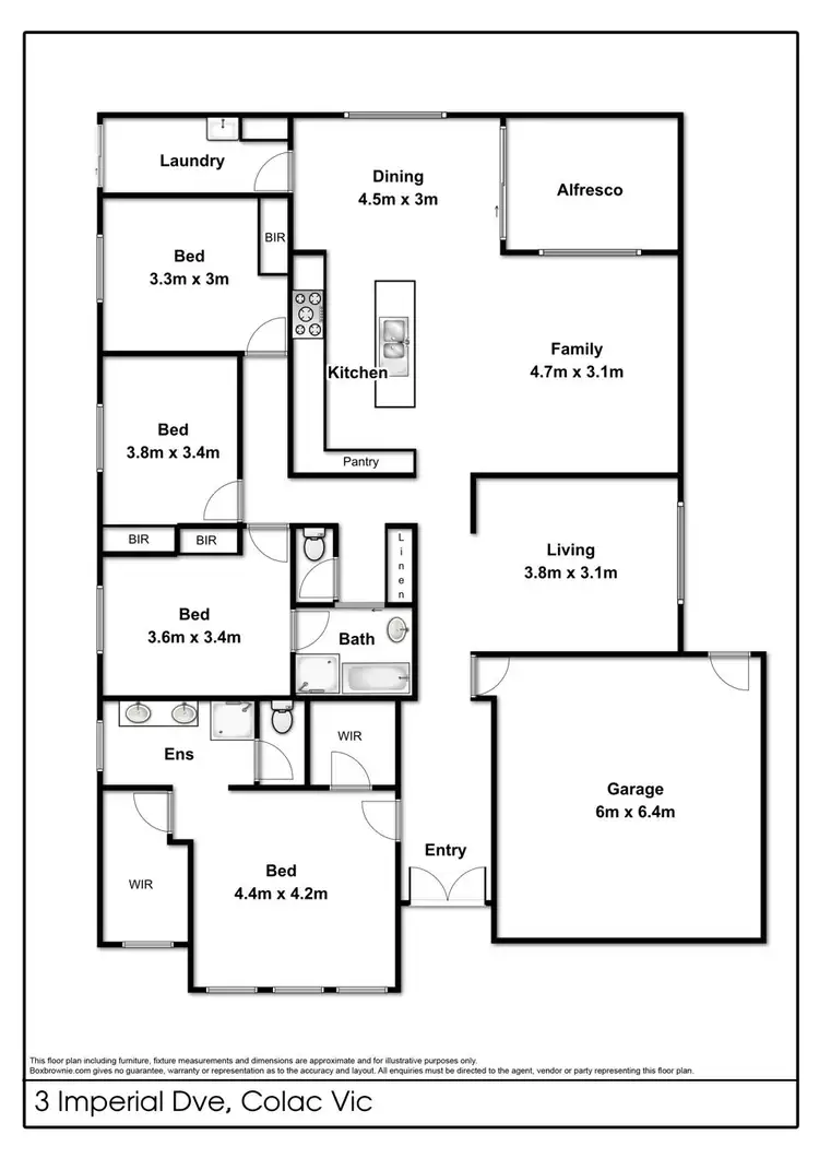 Floorplan of Homely house listing, 3 Imperial Drive, Colac VIC 3250