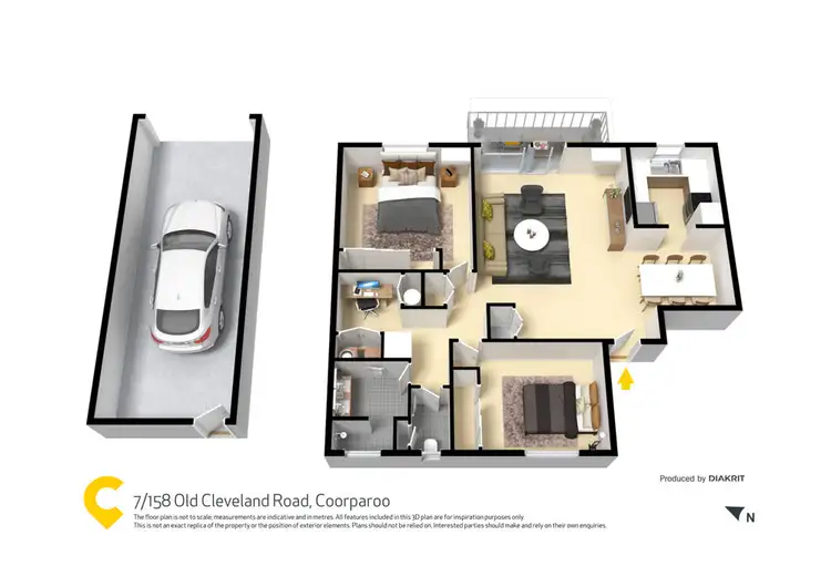 Floorplan of Homely unit listing, 7/158 Old Cleveland Road, Coorparoo QLD 4151