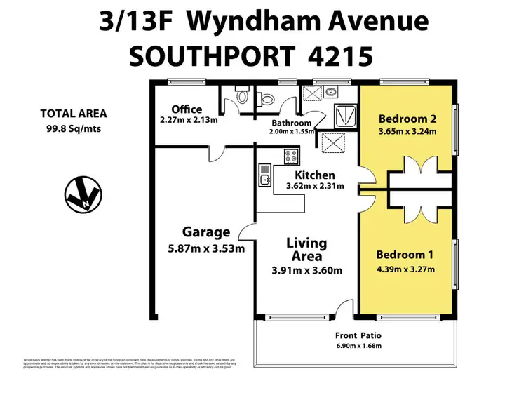 Floorplan of Homely unit listing, 3/13F Wyndham Avenue, Southport QLD 4215