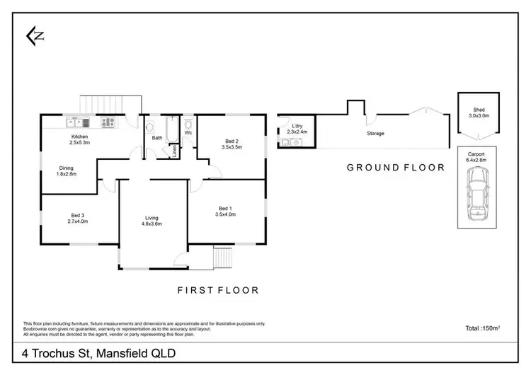 Floorplan of Homely house listing, 4 Trochus Street, Mansfield QLD 4122