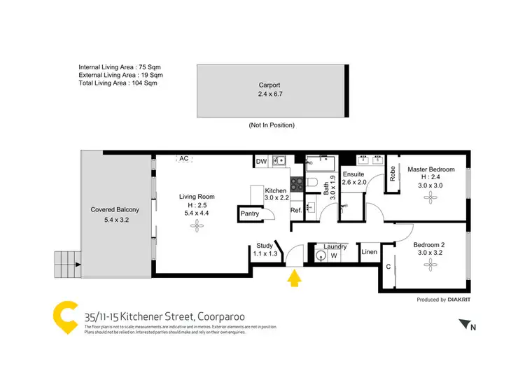 Floorplan of Homely unit listing, z35/11-15 Kitchener Street, Coorparoo QLD 4151