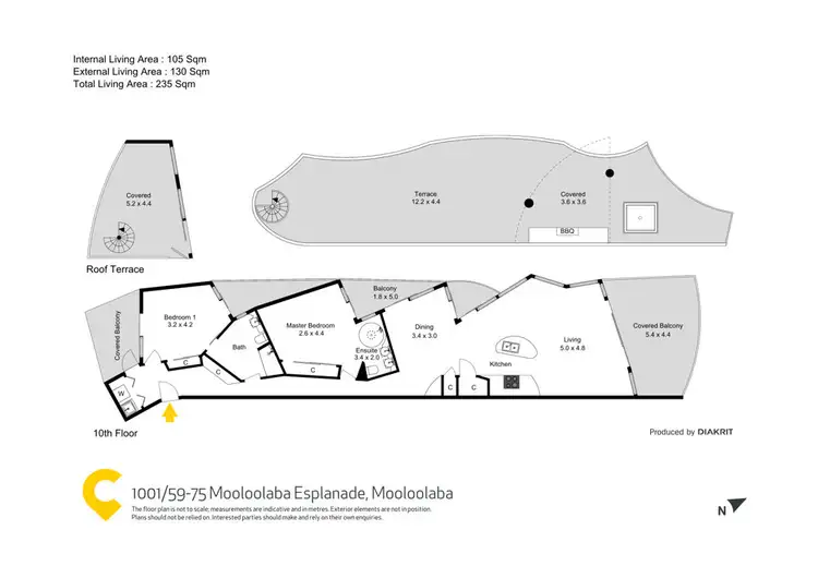 Floorplan of Homely unit listing, 1001/59-75 Mooloolaba Esplanade, Mooloolaba QLD 4557