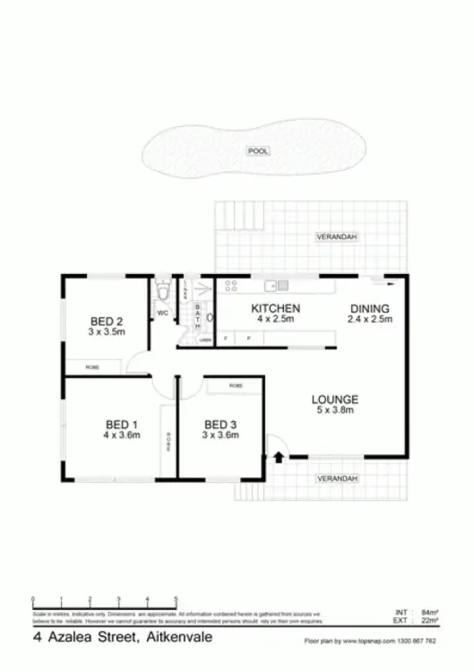 Floorplan of Homely house listing, 4 Azalea Street, Aitkenvale QLD 4814