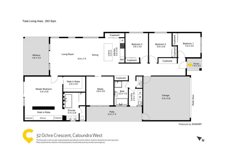Floorplan of Homely house listing, 32 Ochre Crescent, Caloundra West QLD 4551