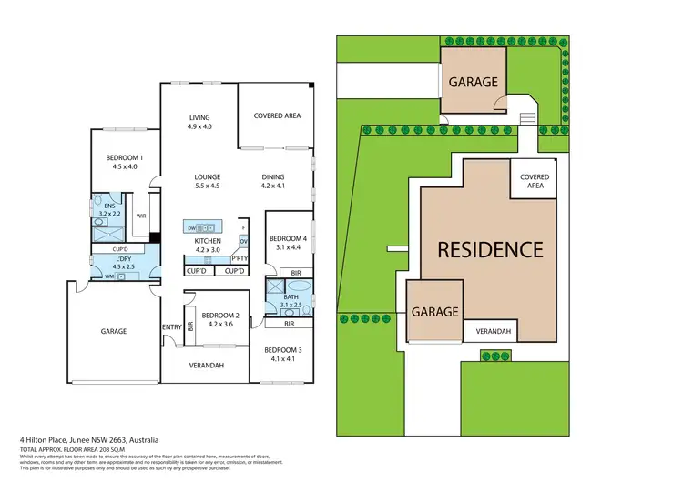 Floorplan of Homely house listing, 4 Hilton Pl, Junee NSW 2663