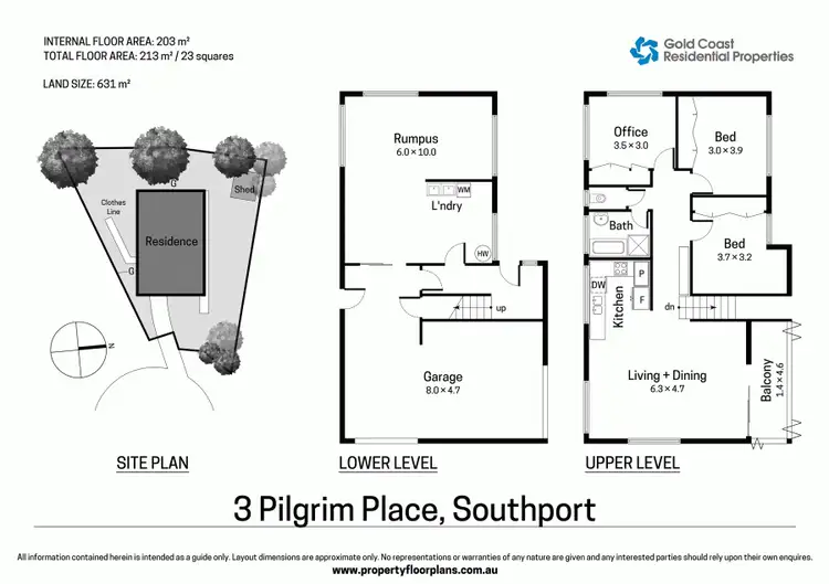 Floorplan of Homely house listing, 3 Pilgrim Place, Southport QLD 4215