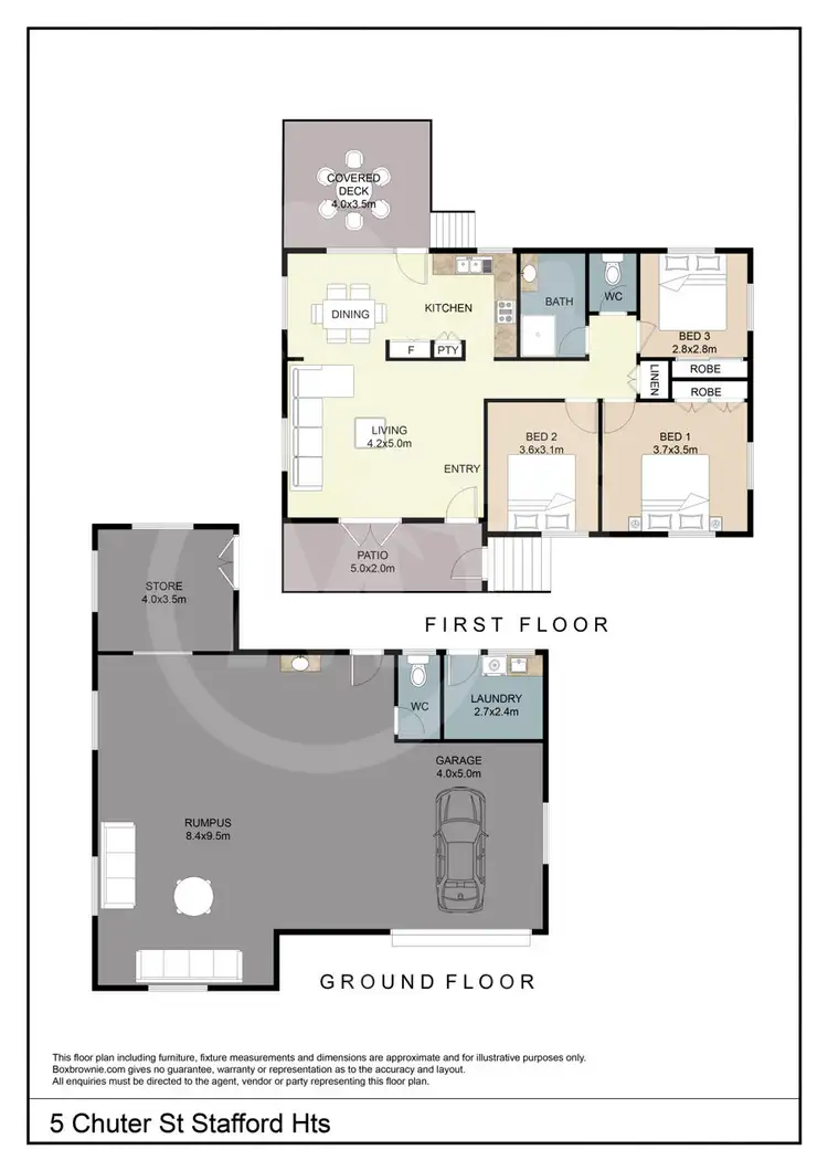 Floorplan of Homely house listing, 5 Chuter St, Stafford Heights QLD 4053