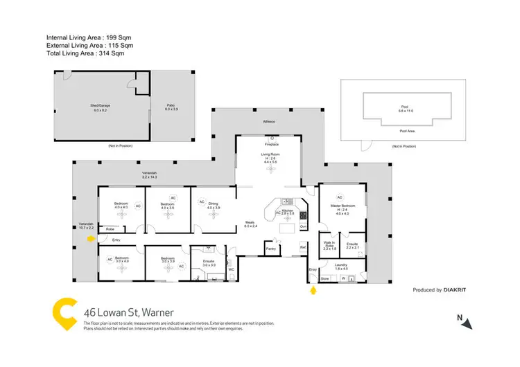 Floorplan of Homely rural property listing, 46 Lowan Street, Warner QLD 4500