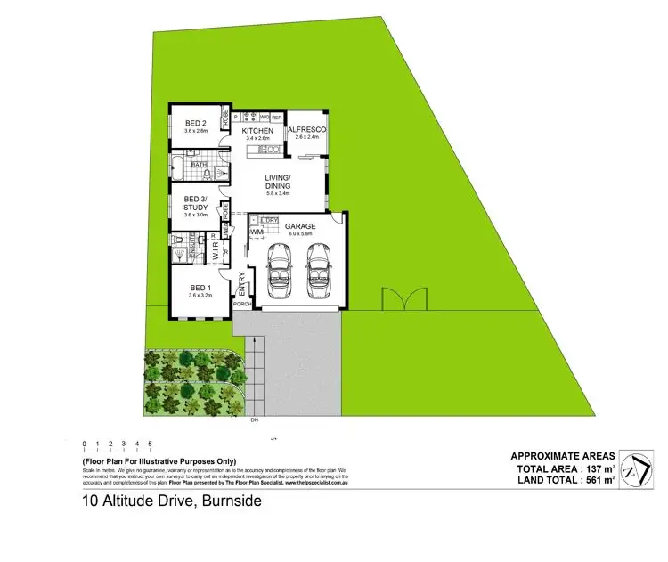 Floorplan of Homely house listing, 10 Altitude Drive, Burnside QLD 4560