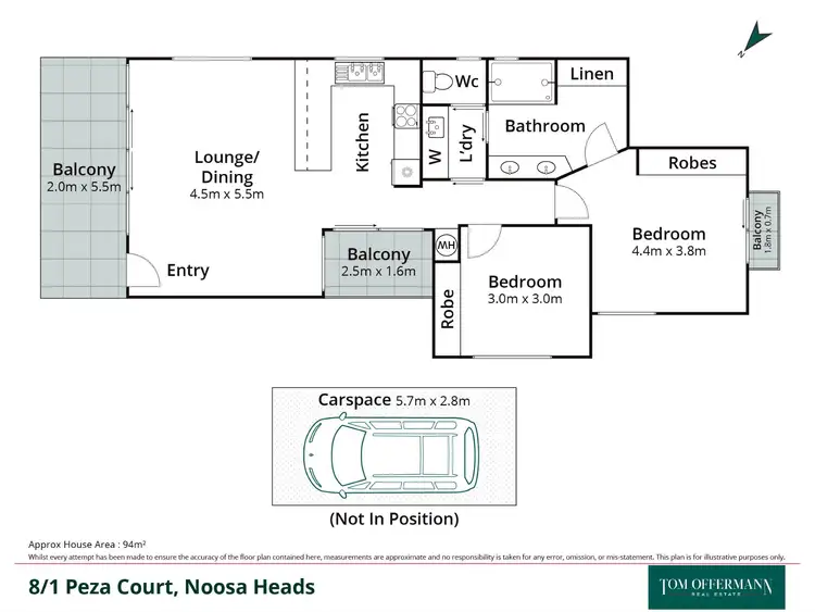 Floorplan of Homely unit listing, 8/1 Peza Court, Noosa Heads QLD 4567