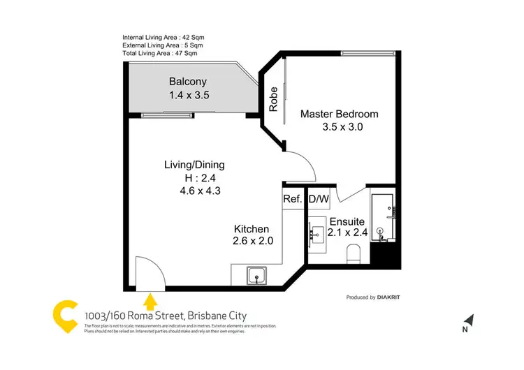 Floorplan of Homely unit listing, 54/160 Roma Street, Brisbane City QLD 4000