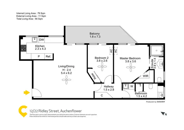 Floorplan of Homely unit listing, 12/22 Ridley Street, Auchenflower QLD 4066