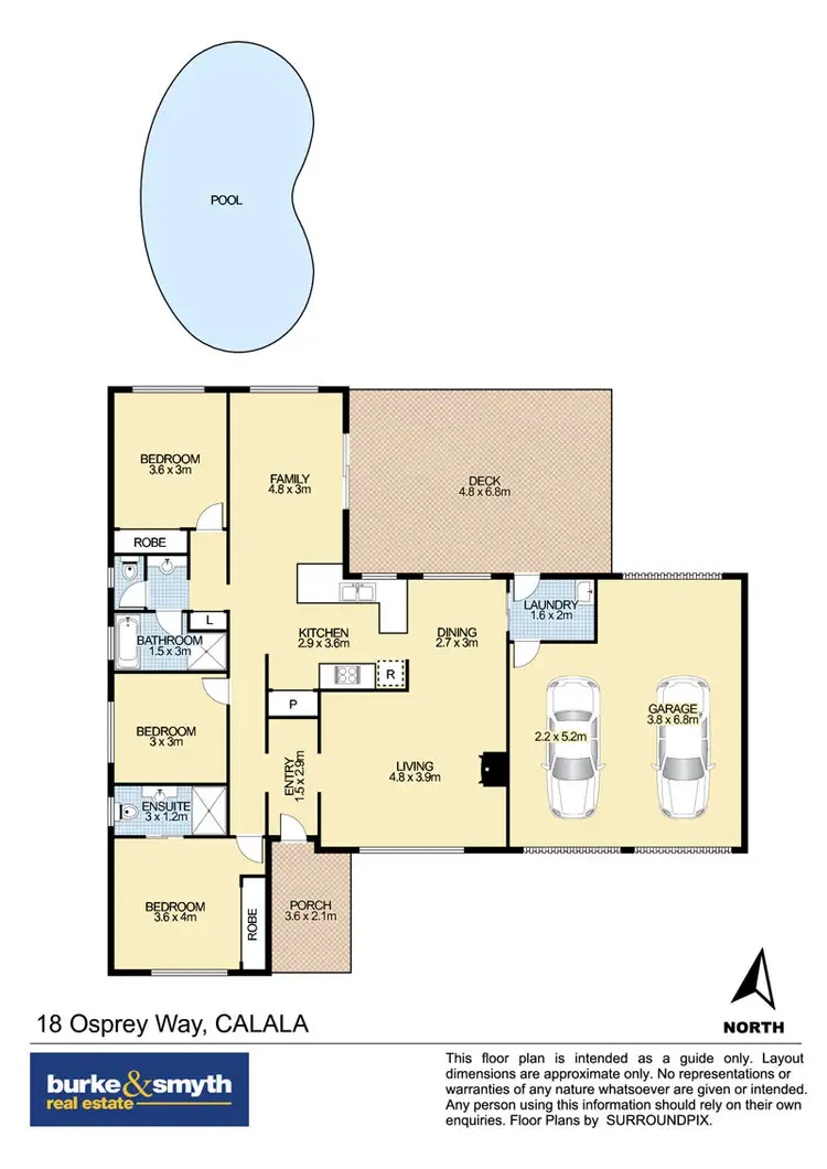 Floorplan of Homely house listing, 18 Osprey Way, Tamworth NSW 2340