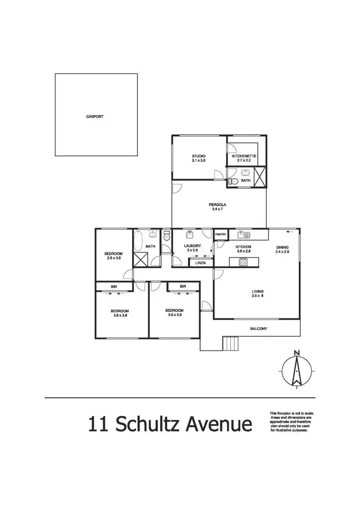 Floorplan of Homely house listing, 11 Schultz Avenue, Armidale NSW 2350