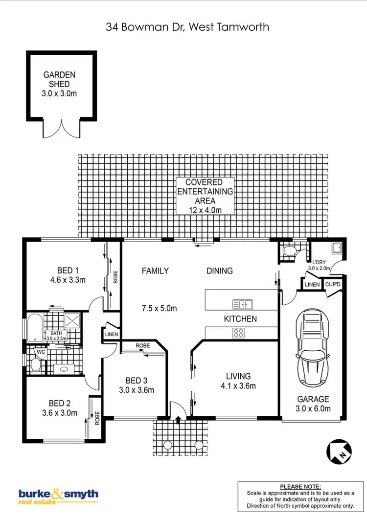 Floorplan of Homely house listing, 34 Bowman Drive, Tamworth NSW 2340