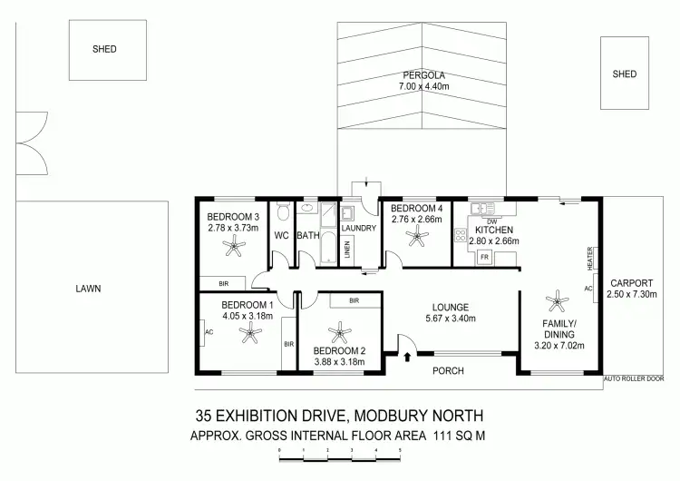 Floorplan of Homely house listing, 35 Exhibition Drive, Modbury North SA 5092