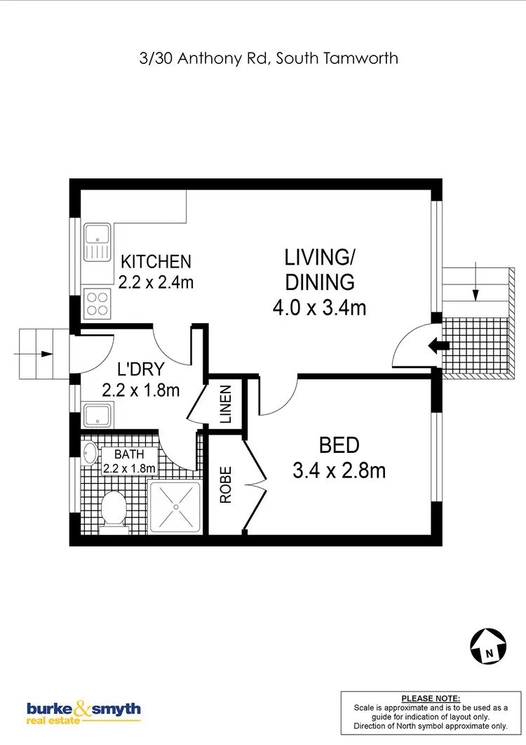 Floorplan of Homely unit listing, 3/30 Anthony Road, Tamworth NSW 2340
