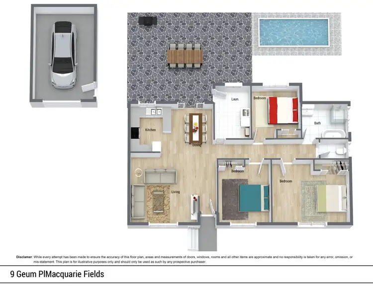 Floorplan of Homely house listing, 9 Geum Place, Macquarie Fields NSW 2564