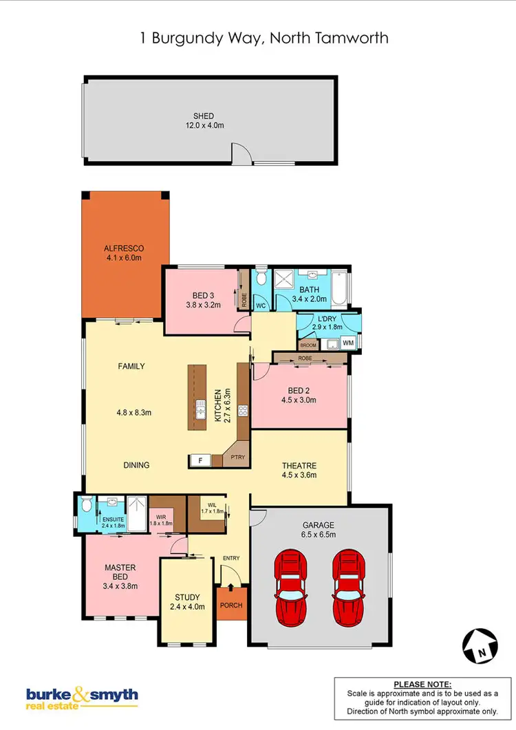 Floorplan of Homely house listing, 1 Burgundy Way, Tamworth NSW 2340