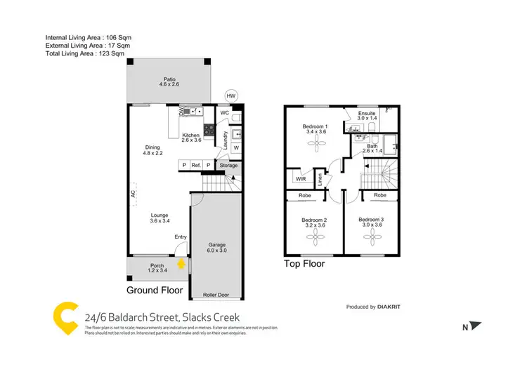 Floorplan of Homely townhouse listing, z24/6 Baldarch Street, Slacks Creek QLD 4127