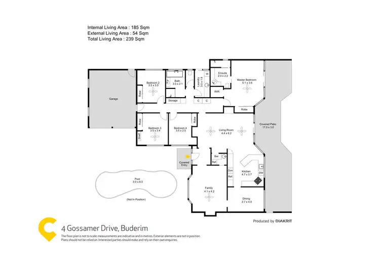 Floorplan of Homely house listing, 4 Gossamer Drive, Buderim QLD 4556