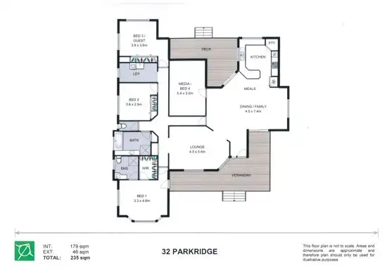 Floorplan of Homely house listing, 32 Parkridge Drive, Withcott QLD 4352