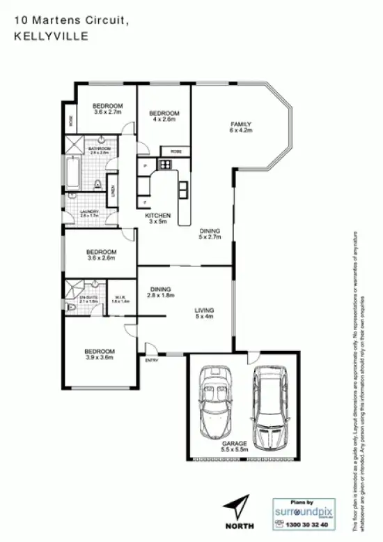 Floorplan of Homely house listing, 10 Martens Circuit, Kellyville NSW 2155