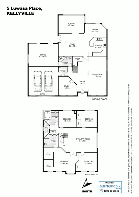 Floorplan of Homely house listing, 5 Luwasa Place, Kellyville NSW 2155