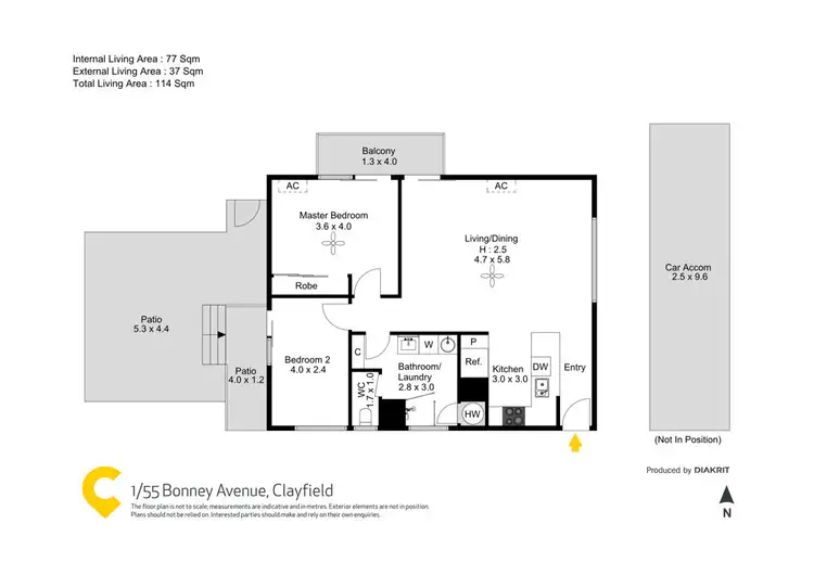 Floorplan of Homely unit listing, 1/55 Bonney Avenue, Clayfield QLD 4011