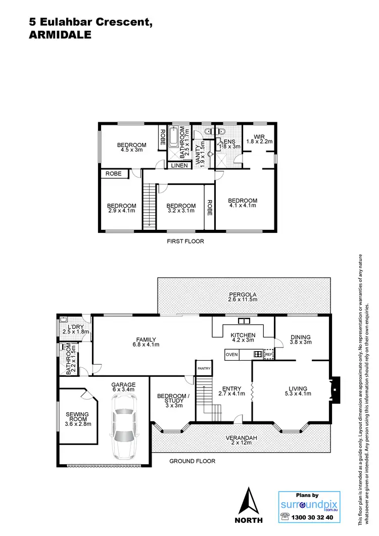 Floorplan of Homely house listing, 5 Eulahbar Crescent, Armidale NSW 2350