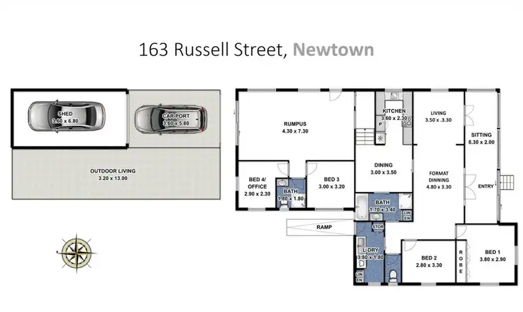 Floorplan of Homely house listing, 163 Russell Street, Newtown QLD 4350