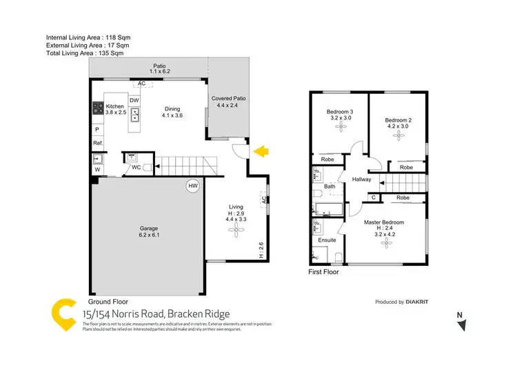 Floorplan of Homely townhouse listing, 15/154 Norris Road, Bracken Ridge QLD 4017