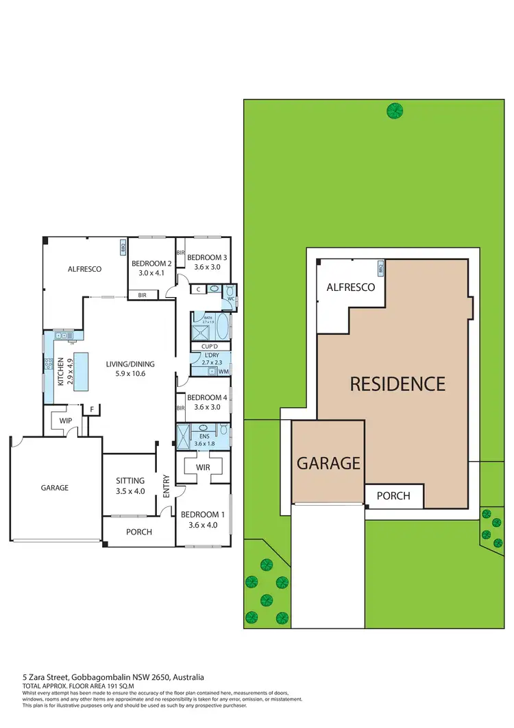 Floorplan of Homely house listing, 5 Zara Street, Gobbagombalin NSW 2650