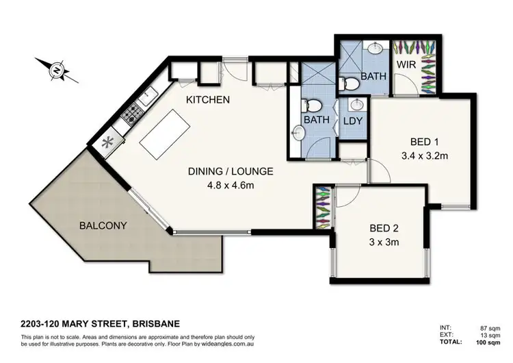Floorplan of Homely apartment listing, 2203/120 Mary Street, Brisbane City QLD 4000