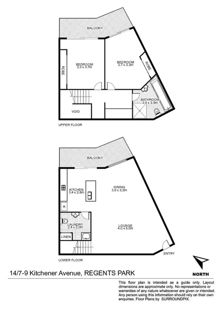 Floorplan of Homely unit listing, 14/7-11 Kitchener Ave, Regents Park NSW 2143