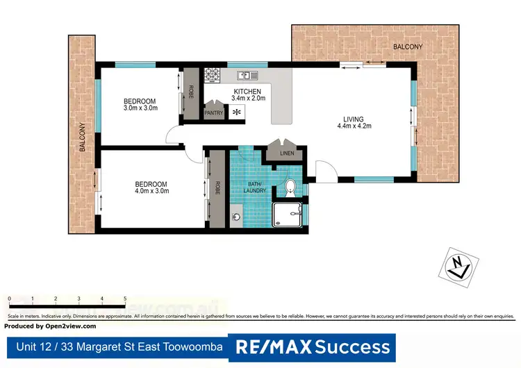 Floorplan of Homely unit listing, 12/33 Margaret Street, East Toowoomba QLD 4350
