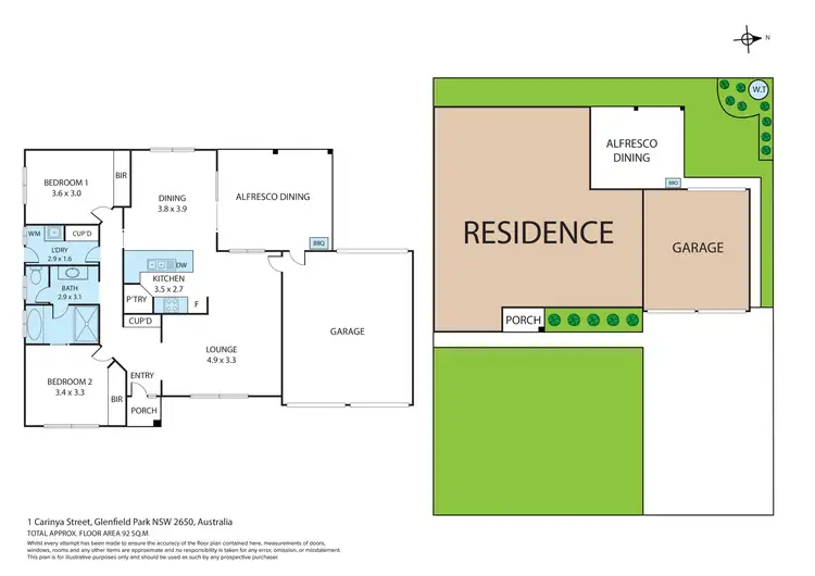 Floorplan of Homely house listing, 1 Carinya Street, Glenfield Park NSW 2650