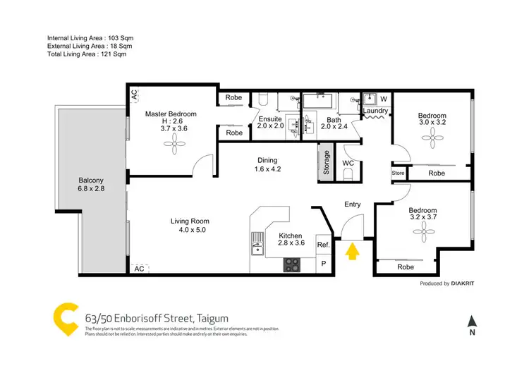 Floorplan of Homely unit listing, 63/50 Enborisoff Street, Taigum QLD 4018