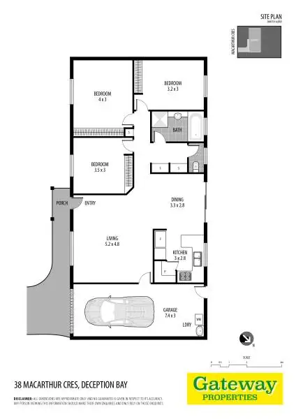 Floorplan of Homely house listing, 38 MACARTHUR CRESCENT, Deception Bay QLD 4508