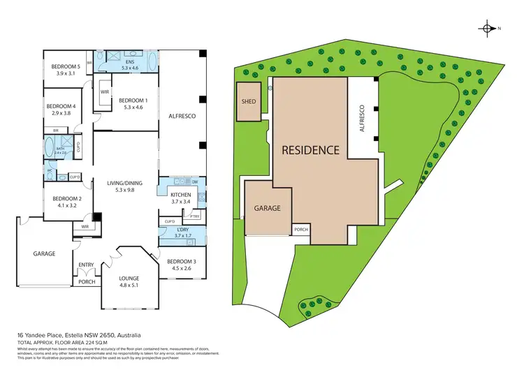 Floorplan of Homely house listing, 16 Yandee Place, Estella NSW 2650