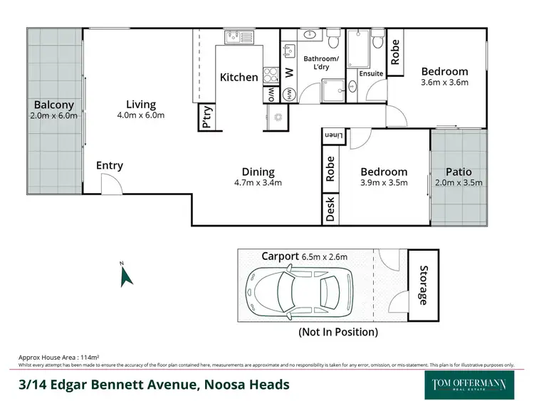 Floorplan of Homely unit listing, 3/14 Edgar Bennett Avenue, Noosa Heads QLD 4567