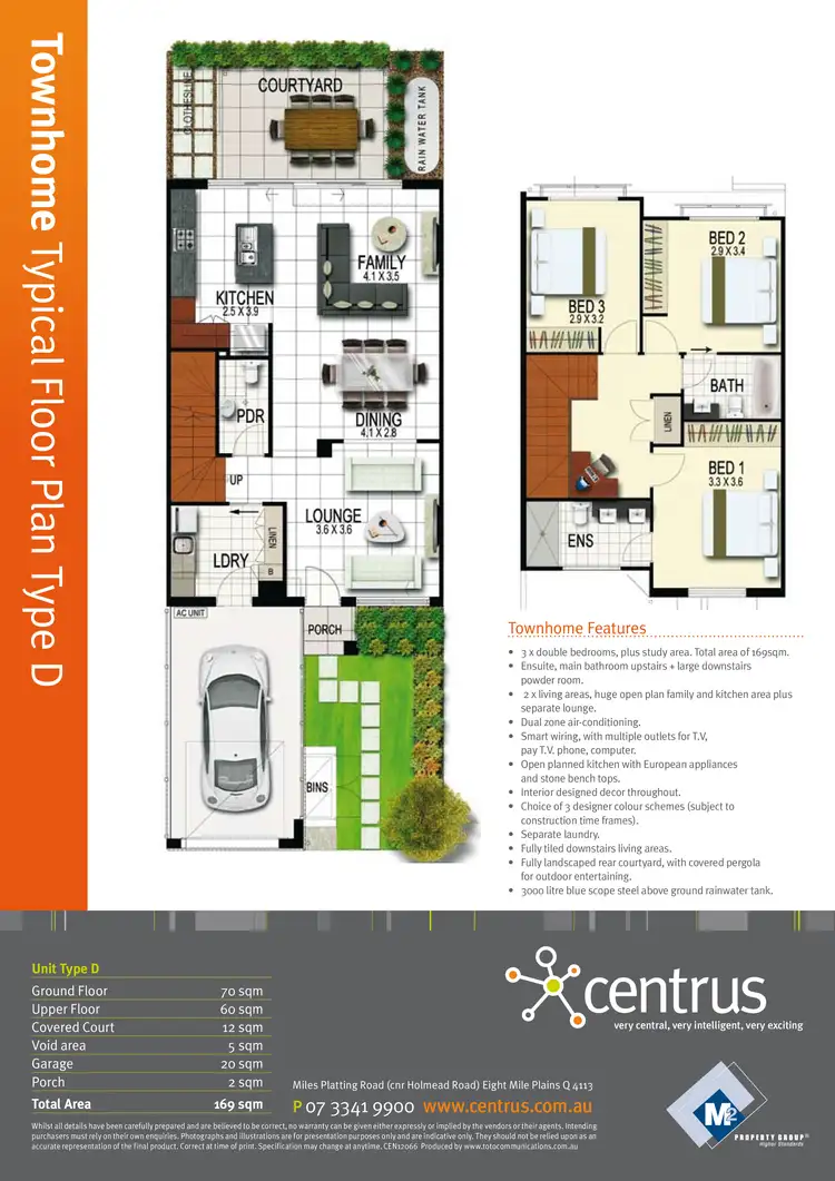 Floorplan of Homely townhouse listing, 33/37 Slobodian ave, Eight Mile Plains QLD 4113