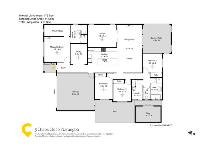 Floorplan of Homely house listing, 5 Chaps Close, Narangba QLD 4504