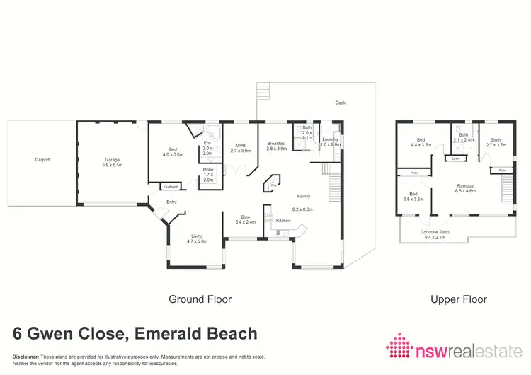 Floorplan of Homely house listing, 6 Gwen Close, Emerald Beach NSW 2456