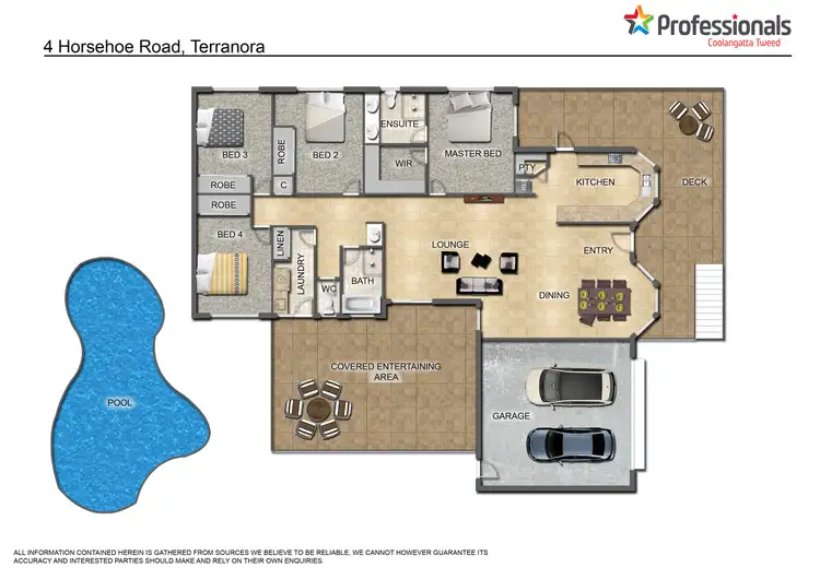 Floorplan of Homely house listing, 4 Horseshoe Road, Terranora NSW 2486